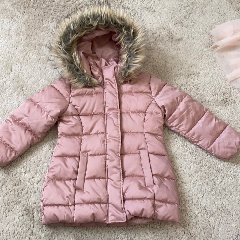 H&M pink winter puff coat